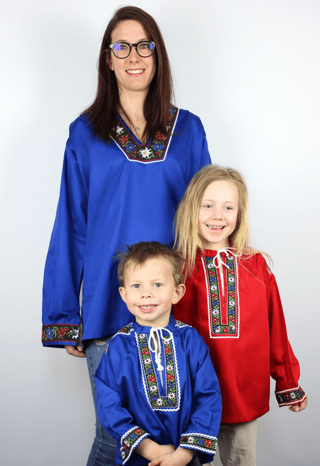 Blouse folklorique enfant - rouge