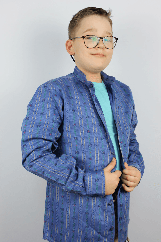 Chemise Enfant Bleue Marine