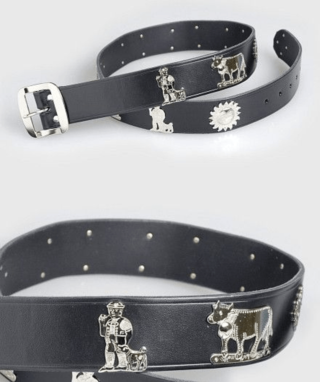 Ceinture cuir Appenzell - Largeur 3 cm - argentée