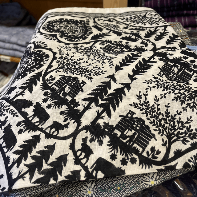 Foulard « Silhouette » blanc 53cm