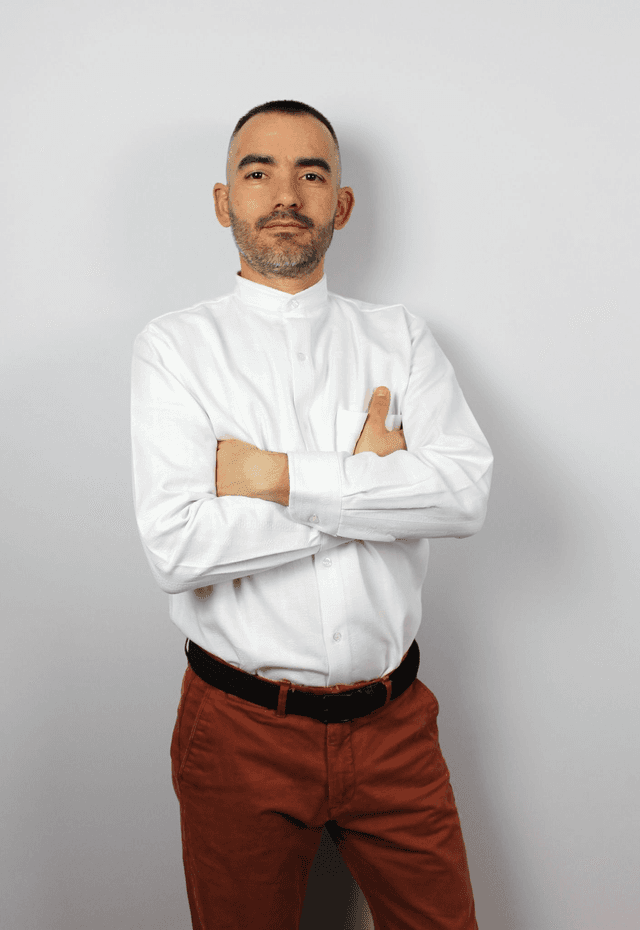 Chemise sans Col L.M Blanc